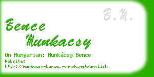 bence munkacsy business card